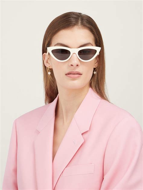 celine cat-eye sunglasses white|celine cat eye acetate sunglasses.